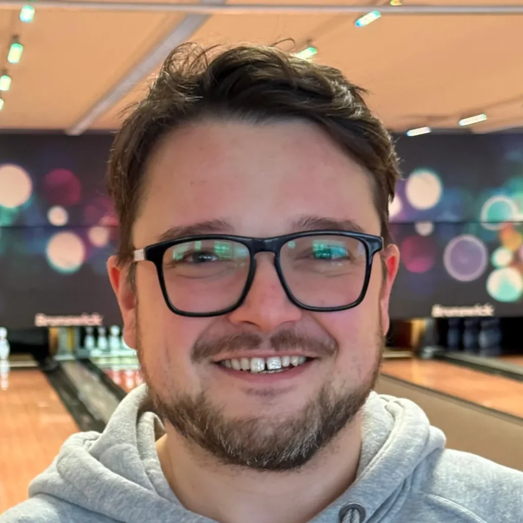 Porträt vom Bowlingspielerin und Vorstandsmitglied Erik Grochowski